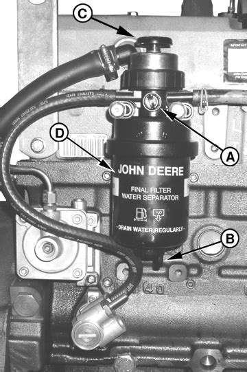 fuel bleeding john deere 320 skid steer|john deere bleeding air.